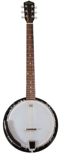 6 String Banjo Guitar with Closed Back Resonator and 24 Brackets