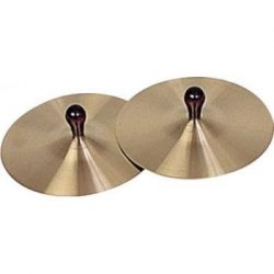 Rhythm Band Brass Cymbals with Knobs 7″ Pair With Handles