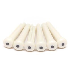 Simtyso 12pcs Ivory Acoustic Guitar ABS Plastic Bridge Pins