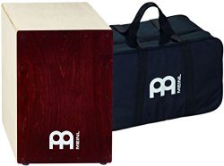 Meinl Percussion BC1NTWR Baltic Birch Wood Cafe Snare Cajon with FREE Bag, Wine Red Finish