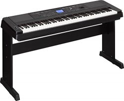 Yamaha DGX-660 88-Key Weighted Action Digital Grand Piano Premium with Matching Stand, Black
