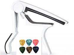 Guitar Picks Guitar Capo Quick Change Acoustic Guitar Accessories Trigger Capo Key Clamp White W ...