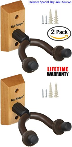 2-PACK Top Stage Home & Studio Acoustic Electric Guitar Hanger, JX15NA-Q2