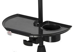 Gator Frameworks Microphone Stand Accessory Tray with Drink Holder and Guitar Pick Tab (GFW-MIC- ...