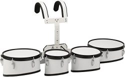 Sound Percussion Labs Marching Tenor Drum with Carrier 8 in.,10 in.,12 in.,13 in. White