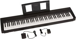 Yamaha P71 88-Key Weighted Action Digital Piano with Sustain Pedal and Power Supply (Amazon-Excl ...