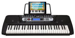 RockJam 54-Key Portable Electronic Keyboard with Interactive LCD Screen & Includes Piano Mae ...