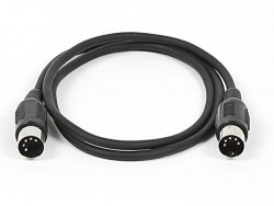 Monoprice MIDI Cable with 5 Pin DIN Plugs, 3-Feet, Black (108532)