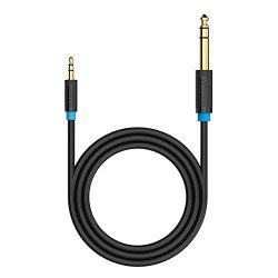 Vention 3.5mm to 6.35mm Adapter Jack Audio Cable for Mixer Amplifier Guitar Male to Male Aux Cab ...