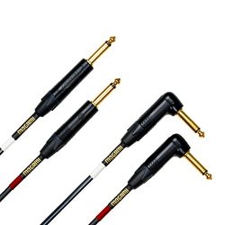 Mogami GOLD KEY S-06R Unbalanced Stereo Keyboard Instrument Cable, 1/4″ TS Male Plugs, Gol ...