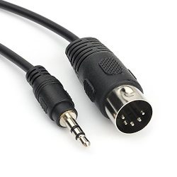 TISINO MIDI Cable, 3M/10FT 5 Pin DIN Male to 3.5mm TRS Stereo Plug Male Gold plated Adapter Audi ...