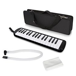 Lectronify Black Professional Harmonica / Melody-Horn / Blow-Organ / Pianica / Keyboard Harmonic ...