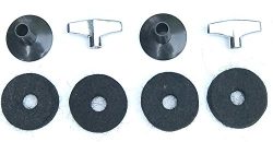 Drum Starz Accessories Bundle: 2 Cymbal Sleeves, 2 Deluxe Wing Nuts, 4 Cymbal Felts