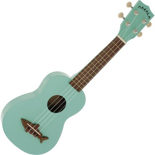 makala shark bridge soprano ukulele surf green makala shark bridge soprano ukulele surf green