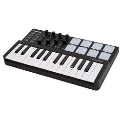 ammoon Worlde Panda mini Portable Mini 25-Key USB Keyboard and Drum Pad MIDI Controller