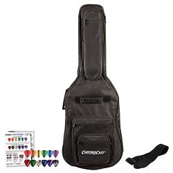 GO-DPS ChromaCast Electric Guitar 6-Pocket Padded Gig Bag with Guitar Strap and Pick Sampler