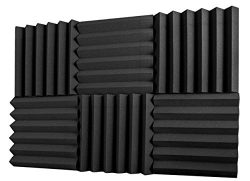 A2S Protection 6 Pack Acoustic Foam Panels 2″ X 12″ X 12″ Soundproofing Studio ...