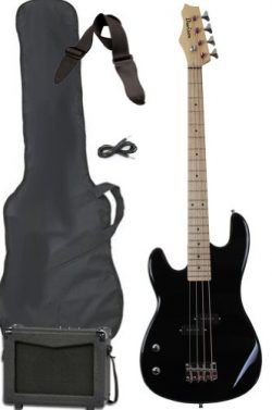 Davison Guitars Full Size Electric Bass Guitar Starter Beginner Pack with Amp Case Strap Package ...