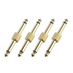 CLOUDMUSIC Guitar Pedal Connector Coupler1 4 Guitar Connector 4pcs/pack Metal 1/4 inch Coupler E ...