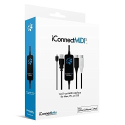 iConnectMIDI1 Lightning Version, 1-in 1-out USB to MIDI Interface for Mac, PC and iOS