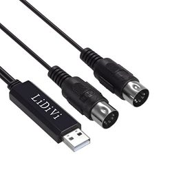 USB IN-OUT MIDI Cable Converter, LiDiVi Professional Piano Keyboard to PC/ Laptop/ Mac Adapter C ...