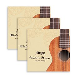 Mugig Ukulele Strings in Nylon for Sprano Concert Ukulele Package 3 sets for 12pcs