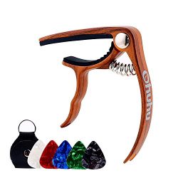 Ohuhu Guitar Capo for Acoustic, Electric Guitars, Ukulele, Zinc Alloy- Quick Change Guitar Capo  ...