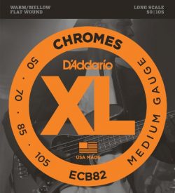 D’Addario ECB82 Chromes Bass Guitar Strings, Medium, 50-105, Long Scale