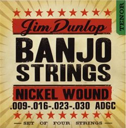 Dunlop DJN0930 Banjo Strings, Nickel, Tenor, .009–.030, 4 Strings/Set