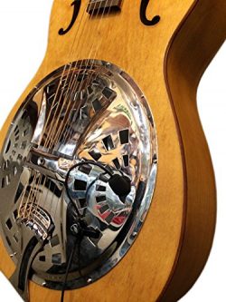 “THE FEATHER” DOBRO SQUARE NECK RESONATOR GUITAR PICKUP with FLEXIBLE MICRO-GOOSE NE ...