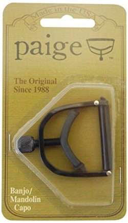 Paige Banjo/Mandolin Capo-fits up to the 4th Fret on a 5-string-black