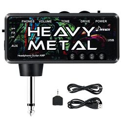 Donner Guitar Headphone AMP Heavy Metal Pocket Rechargeable Mini Practice Amplifier