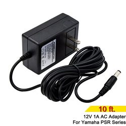 Universal 9.8 Ft 12V 1A Power Supply AC Adapter for Yamaha PSR, YPG, YPT, DGX, DD, EZ and P digi ...