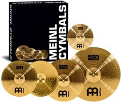 Meinl Cymbals HCS141620+10 HCS Pack Cymbal Box Set with 14″ Hi-Hat Pair, 16″ Crash,  ...