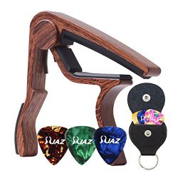 Guitar Picks Guitar Capo Quick Change Acoustic Guitar Accessories Capo Key Clamp With Free 6 Pcs ...