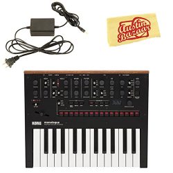 Korg Monologue Monophonic Analog Synthesizer – Black Bundle with Power Supply and Austin B ...