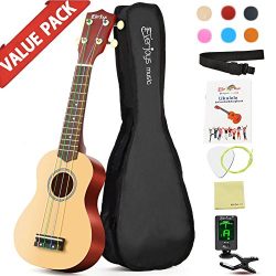 Soprano Rainbow Ukulele Beginner Pack-21 Inch w/ Gig Bag Fast Learn Songbook Digital Tuner All i ...