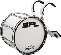 Sound Percussion Labs Birch Marching Bass Drum with Carrier 16 x 14 in. White