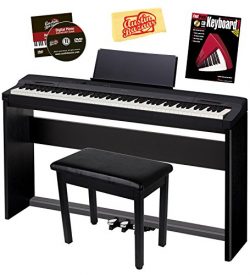 Casio Privia PX-160 Digital Piano – Black Bundle with CS-67 Stand, SP-33 Pedal, Furniture  ...