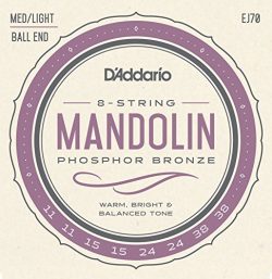 D’Addario EJ70 Phosphor Bronze Mandolin Strings, Ball End,  Medium/Light, 11-38