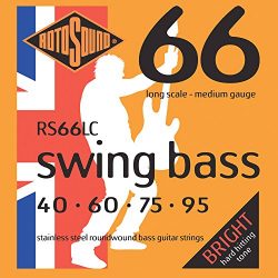 Rotosound RS66LC Swing Bass 66 Stainless Steel Bass Guitar Strings ((40 60 75 95)