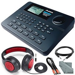 Alesis SR-16 16-Bit Stereo Drum Machine and Deluxe Bundle w/ Headphones, Cables and Fibertique Cloth