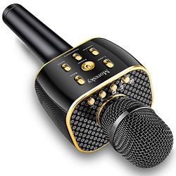 Moresky Karaoke Microphone Wireless Handheld Mic Bluetooth Speaker for Apple iPhone Android Sams ...