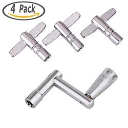 Buytra Drum Keys 4 Pack Drum Tuning Key with Continuous Motion Speed Key Percussion Instruments  ...