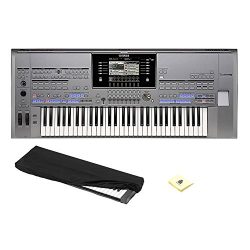 Yamaha TYROS5-61 61-Key Flagship Arranger Keyboard With Kaces KKC-SM – Stretchy Keyboard D ...