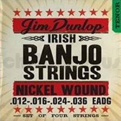 Dunlop DJN1236 Banjo Strings, Nickel, Irish Tenor, .012–.036, 4 Strings/Set