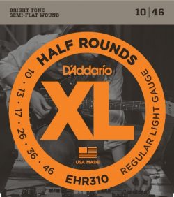D’Addario EHR310 Half Round Electric Guitar Strings, Regular Light, 10-46