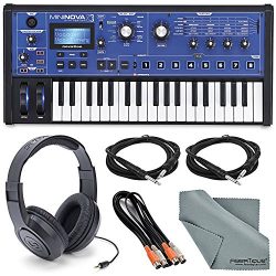 Novation MiniNova 37-Mini-Key Analog Modeling Synthesizer W/ Deluxe Bundle, Samson Stereo Headph ...