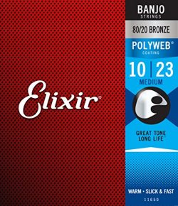 Elixir Strings Banjo Strings w POLYWEB Coating, Medium (.010-.010)