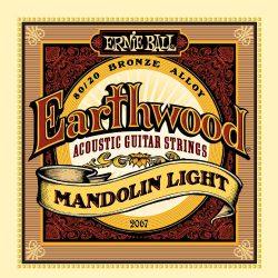 Ernie Ball Earthwood Mandolin Light 80/20 Bronze Loop End Set, .009 – .034